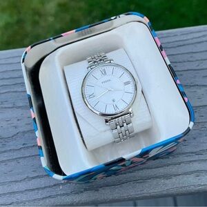 Fossil brand silver watch